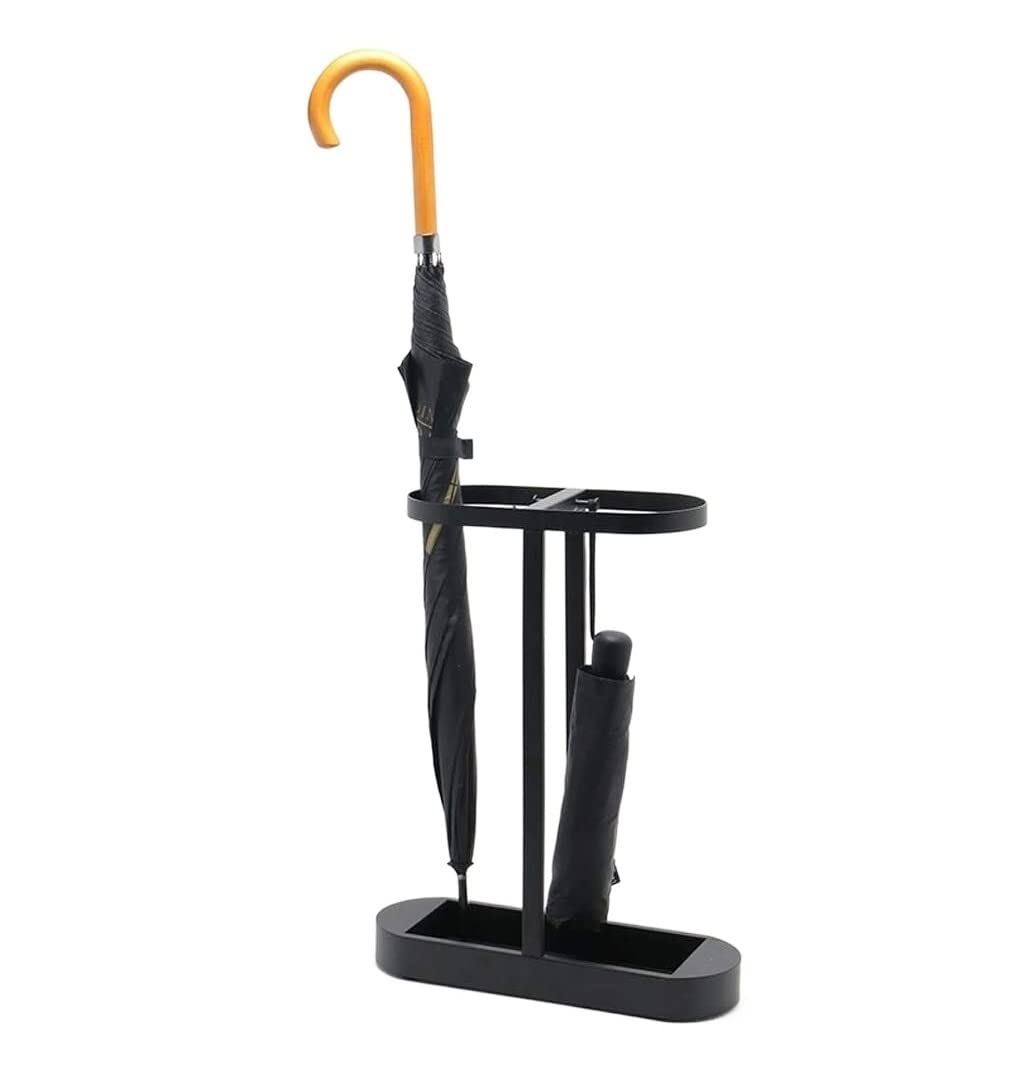 Porte-parapluie métal noir autoportant intérieur maison bureau décoration