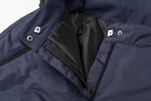 ATHL DPT. Damen warme Skihose/Snowboardhose/Schneehose wasserdicht 5000mm mit abnehmbaren Hosenträger, Dunkelblau, Gr. L