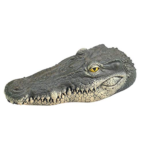 Tête de crocodile flottante simulation eau appât étang statue jardin