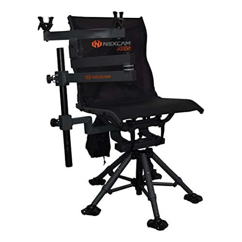 NEXCAM AXIS RG 360 Explorer With V2 Shooting Rest - Rocking Chair With Dual-axis Swivel and Tilting - for Camp, Fish, Hunt - Patent Pending