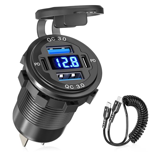 Chargeur De Voiture 12V Usb C En Aluminium, Prise Usb 12 Volts, Pd 20W Et Quick Charge 3.0 18W Chargeur De Voiture 12V Usb C En Aluminium, Prise Usb 12 Volts, Pd 20W Et Quick Charge 3.0 18W