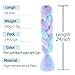 AFNOTE Rainbow Braiding Hair Extension 24 Inch 3 Packs Synthetic Profession Jumbo Braid in Hair Extensions 4 Tone Crochet Colored Hair Extensions for Braiding(Pink/Light Blue/Purple/Light Cyan)