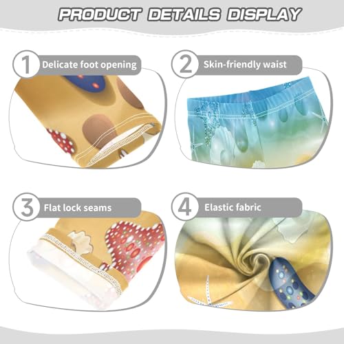 Bolaz Toddler Girls Leggings Printed Yoga Pants Leggings Three Star for Kids3