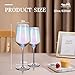 CUKBLESS Red Wine Glasses Set of 4, 20 oz Iridescent Hand Blown Wine Glasses, Long Stem Glasses for Red or White Wine, for Birthday, Wedding