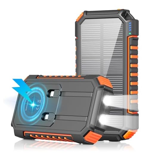 Riapow Solar Power Bank 26800mAh - USB C Portable Solar Charger Fast Charging External Backup Battery Pack with 3 Outputs & 60 LED Lights for Cell Phone Tablets Android