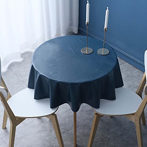 Mantel de vinilo redondo impermeable de 260 cm resistente estilo granja 2