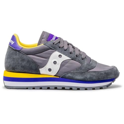 Baskets Jazz Saucony femme gris S60530-25 en cuir suède premium