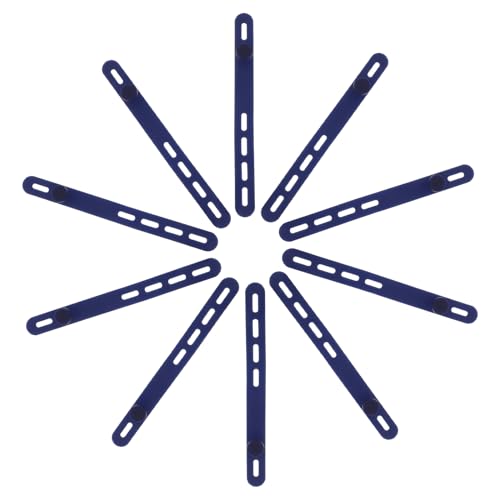 VERDANVERSE Bridas para Cables de Silicona Reutilizables 50 Unidades Azul Oscuro Organizador de Cables de Carga y Datos con Hebilla Ajustable para Oficina, Hogar y Escritorio