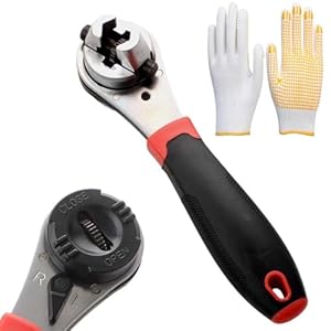 szhdxsy,Adjustable Ratcheting Wrench, Adjustable Ratchet Wrench for 6-22mm Screw, Adjustable sleeve wrench,Portable labor-saving wrench,Adjustable wrench,