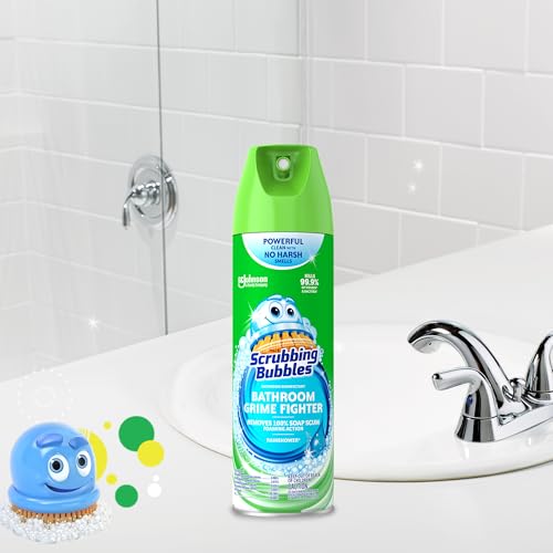 Image of Scrubbing Bubbles Grime Fighter Disinfectant Bathroom Cleaner Spray, 20oz