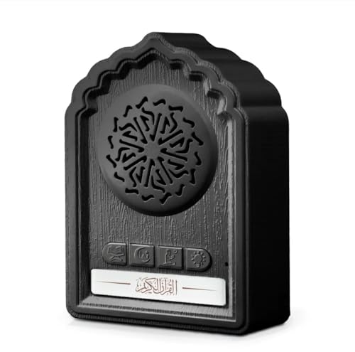 Quran speaker QB812 Quran Player Wall Plug Quran Recitation Zikir Duaa Ruqyah Night Light 24H Loop Dubai (Black)