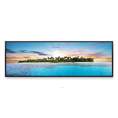 Arter アートパネル 絵画インテリア 海 壁掛け アートフレームポスター 贈答 リビングに飾る絵 (F, 50*150)