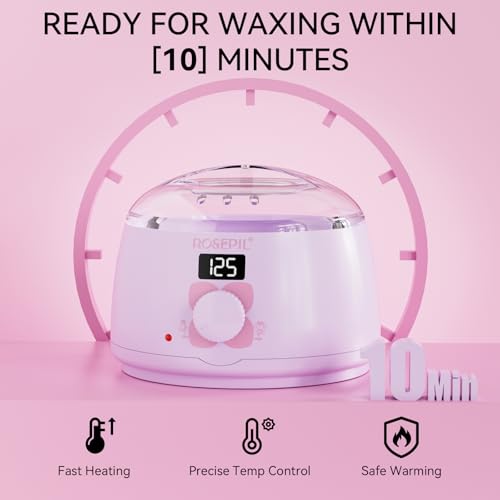 Image of Digital Wax Warmer - Beginner-Friendly Waxing Kit with Smart Temp Control, 6 Packs (3 Colors) Wax Beads for Targeted Hair Removal - Ideal for Body, Bikini, face, Home Salon Use