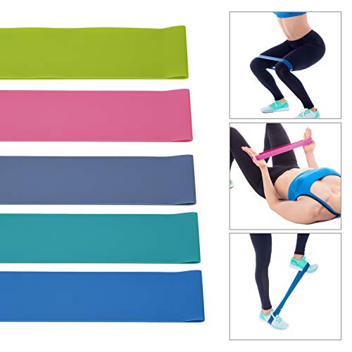 Baugger Faixas de resistência, 5 peças de faixas de resistência com bolsa de armazenamento, conjunto