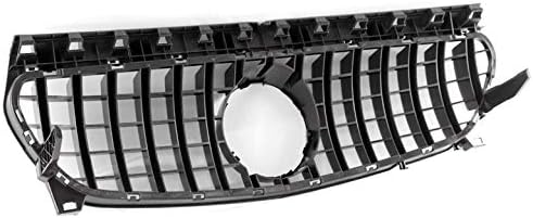 GT-R Style Front Upper Hood Grille Gloss Black Compatible with 2013-2016 CLA W117