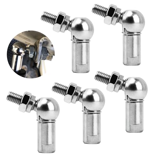 5 Pezzi CS16 M10 L Forma Sfera Giunto Asta Fine Cuscinetto,M10*1.5mm Filettatura Destra, Autolubrificante Giunto Sferico Angolare,Filettato Rod End Bearing Joint per Apparecchiature per L'automazione