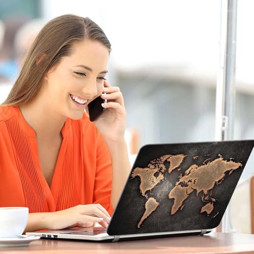 Image of Galaxsia World Map 02 Full Body Vinyl Laptop Skin /Sticker /Cover Upto 15.6 Inches Laptops Laminated-Removable-HD Quality Compatible for Hp-Dell-Sony-Lenovo-Asus etc.(15x10 Inches)