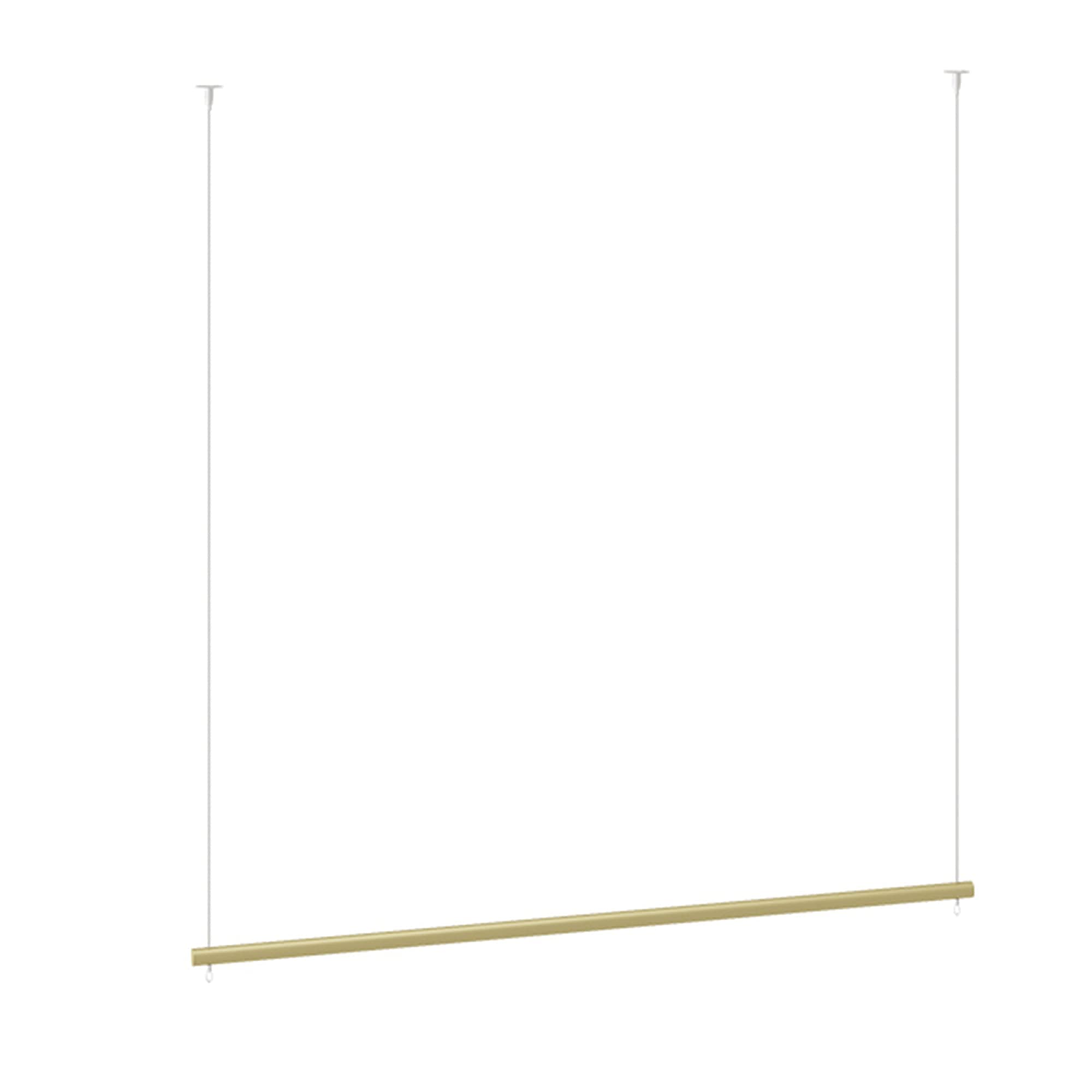 Tringle à vêtements murale dorée 150cm en tube industriel haut de gamme pour dressing chic