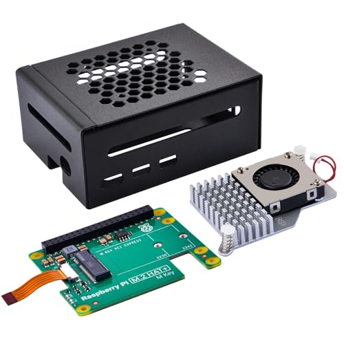Raspberrypi5 8G＋ケース、クーラー、HAT、電源セット Amazon.co.jp: GeeekPi Raspberry Pi 5用メタルケース、公式