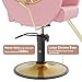 LOUVIXA Barber Chair for Hair Stylist, Height Adjustable Hydraulic Hair Reclining Salon Chair, 360 Degrees Rotation, Multi-Function Shampoo Chair for Salon Barbershop (Modern Pink)