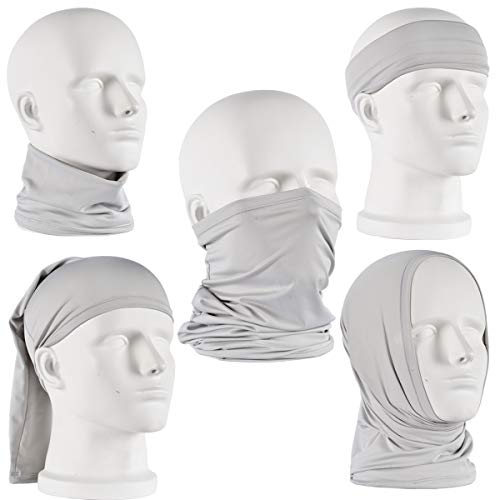 Image of UV Face Cover Neck Gaiter Mask Dust Protection Magic Scarf Wind Bandana Balaclava for Summer Running Fishing 4 PCS