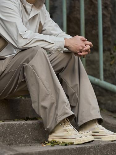 Men's Pants Classic Straight Dress Pants Loose Wide Leg Casual Trouser for Man4