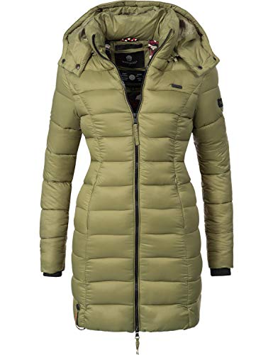 Preisvergleich Produktbild Marikoo Damen Übergangs Steppmantel Abendsternchen Olive Gr. M