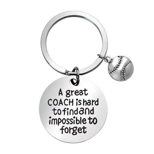Sisadodo Portachiavi per allenatore, regalo di ringraziamento per allenatori, regalo di pensione per allenatore che lascia regali, Allenatore di baseball, S