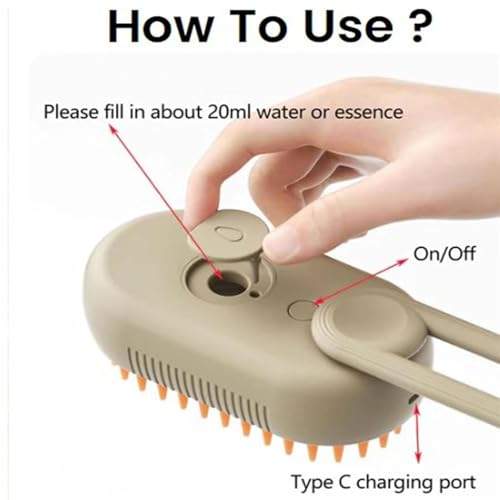 Elimina pelos sueltos fácilmente con Veasbuu Steamy Pet Brush 6