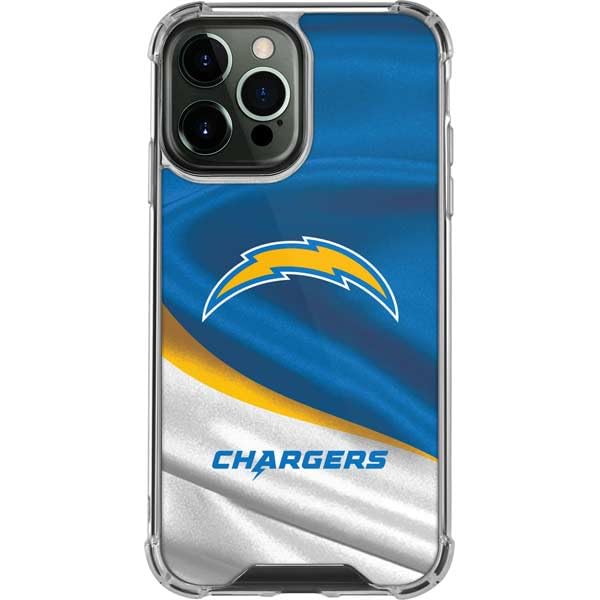 Skinit Clear Phone Case Compatible with iPhone 13 Pro Max - Officially Licensed NFL Los Angeles Chargers Design