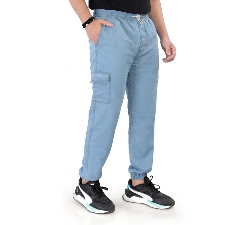 Image of UNOseven Boys Denim Cargo Jogger Pant - Slim Fit - Available from 5 Years to Size XL