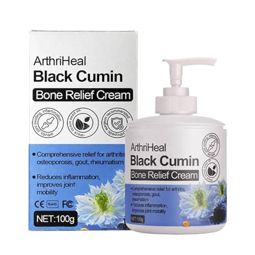 Crema de de comino negro artriheal, crema de de la articulación, gel de masaje relajante del cuerpo, textura de gel ligero, fórmula de absorción rápida, 100 g, cintura, rodilla, tobillo,