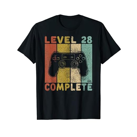 Hombre Camiseta Gamer Para Hombres 28 Años Regalo 28 Cumpleaños Camiseta