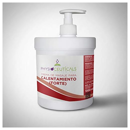 PHYSIOCEUTICALS - Crema de Masaje Forte, Efecto Calor 1000ml + Dosificador - Salicilato de Metilo y Alcanfor - Ideal para Profesionales