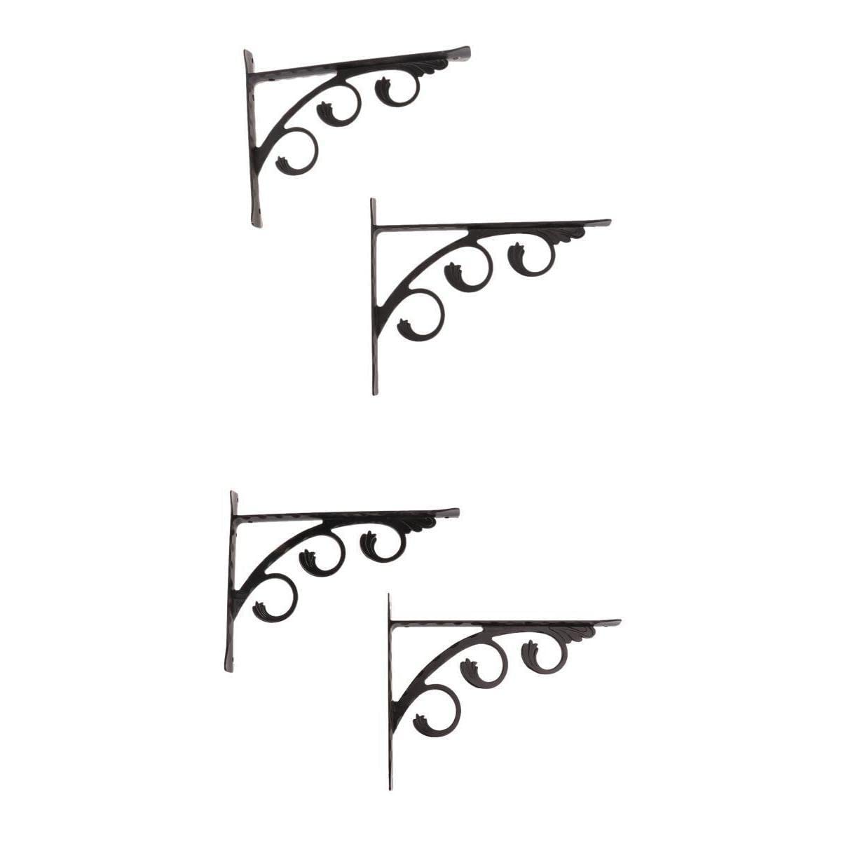 4X European Style L Shaped Wall Mounted Shelf Bracket Hanging Holders-image-33