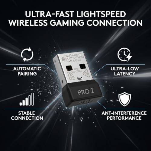 Receptor USB para Mouse PRO 2, Dongle de emparejamiento automático con tecnología inalámbrica Lightspeed, latencia baja estable para gaming miniatura 5