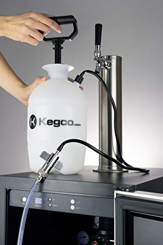 Kegco Deluxe Hand Pump Pressurized Keg Beer Cleaning Kit With 32 Ounce National Chemicals Beer Line Cleaner,Black #TOP3