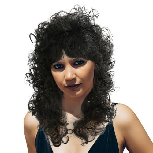 SKHAOVS 70s 80s Wigs - Long Curly Hair, Fancy Dress Wig, Dis
