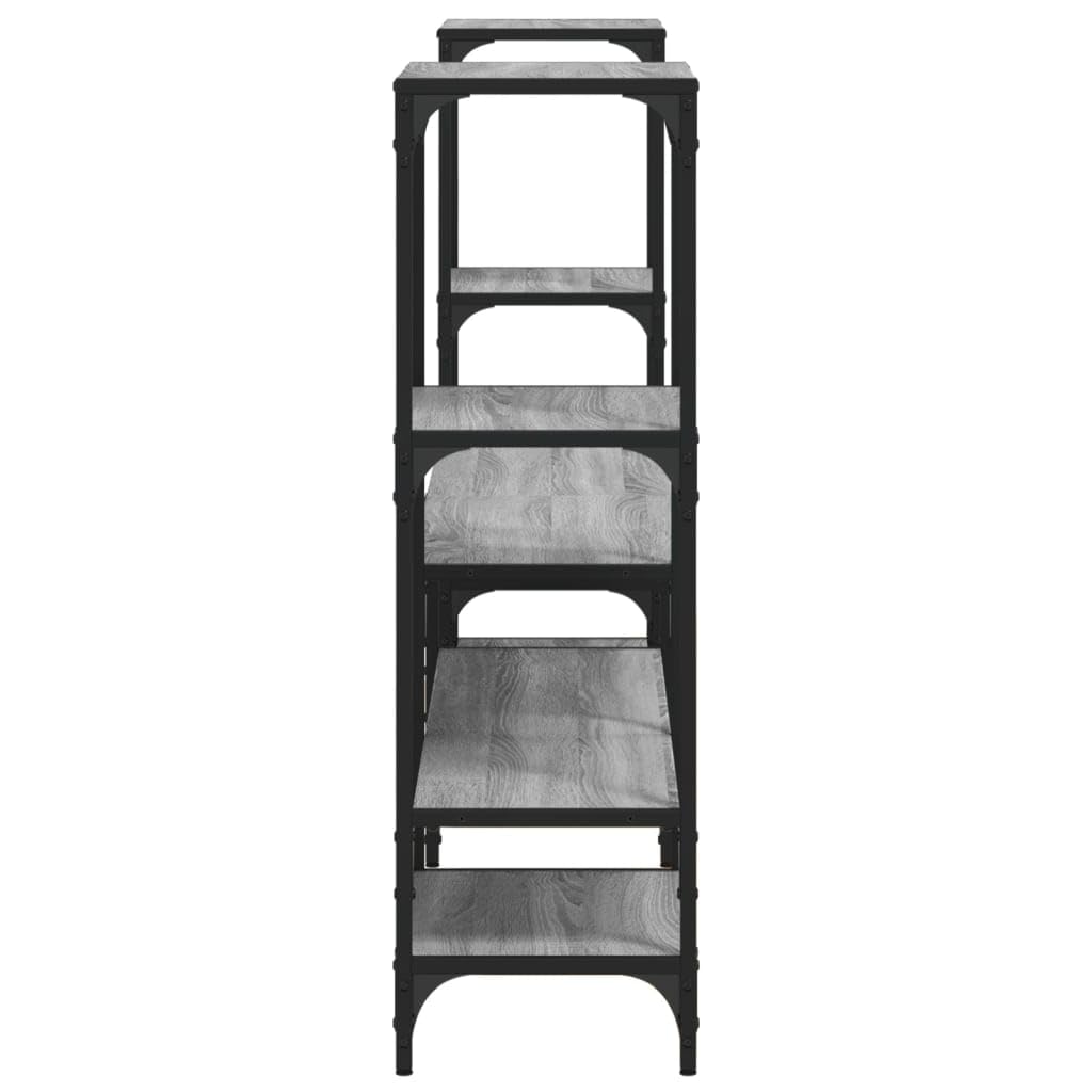 Mobile Porta TV Grigio Sonoma 206,5x28,5x95 cm in Legno | Mobiletto basso da soggiorno con ampi ripiani aperti per console e decoder, ideale per ottimizzare lo spazio.