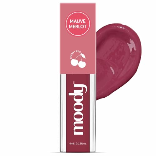 Image of Moody Drip Matte Liquid Lipstick - Mauve Merlot, with Jojoba Seed Oil & Vitamin E | Transferproof, Long Lasting & Vibrant Lip Colors That Last Upto 12 Hours | Paraben Free Lip Tint, 4ml