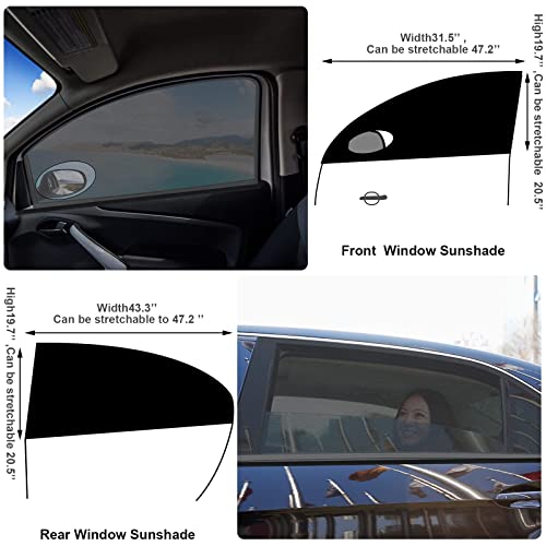 5 Packs Car Window Screens Mosquito Net For Camping Breathable Mesh Baby Car Window Cover For Privacy Blackout Auto Rear Window Sunshade Protection From Bugs, Uv And Car(Elegant Style) #TOP2