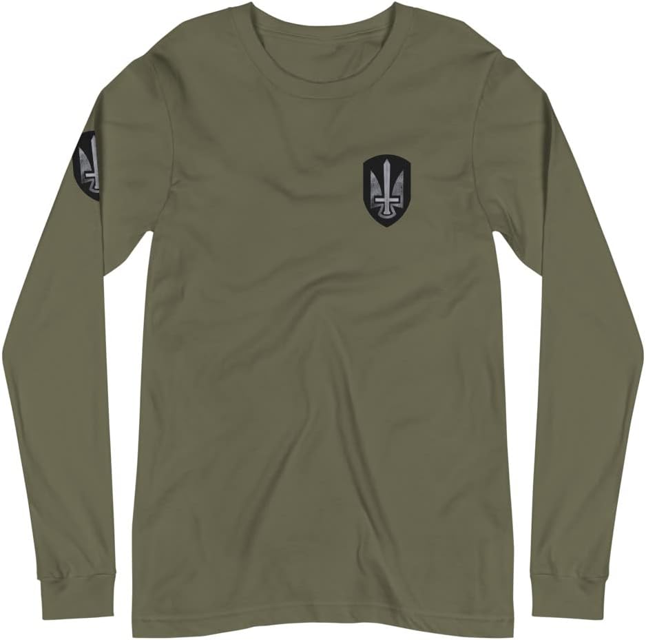 I’m Ukrainian President Zelensky - Patch Sword Trident Shoulder Tryzub Chest - Coat of Arms of Ukraine Unisex Long Sleeve Tee