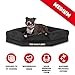 The Dog's Bed Orthopädisches Eck-Hundebett aus Memory-Schaum, Mittel, Schwarzes Plüsch, lindert Arthritis- und Hüftdysplasie-Schmerzen, Therapeutisch und Unterstützend, Tierärztlich Geprüft