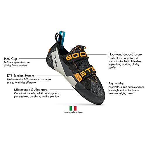 SCARPA Booster Vegan Rock Climbing Shoes for Sport Climbing and Bouldering - Specialized Performance for Sensitivity and Support2