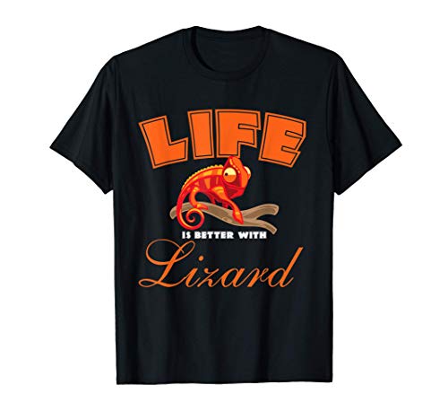 La vida es mejor con los regalos de reptiles lagarto Diseño Camiseta