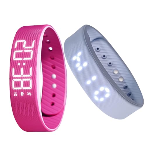 2 Pack Vibrating Alarm Wristband to Not Disturb Others -