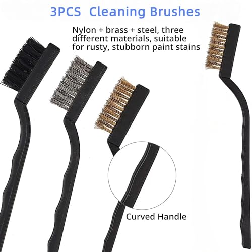 Image of 9-Piece Deep Cleaning Brush Wire Brush Set for Removing Weld Slag Rust Grill Cleaning Paint Scrubbing etc