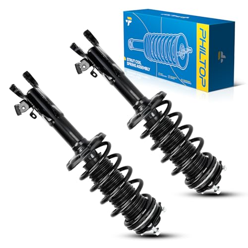 Image of PHILTOP Front Complete Struts Shock Absorber Compatible with Honda Civic 2006 2007 2008 2009 2010 2011, Quick Suspension 172286 172287, Struts with Coil Spring Assemblies 2 PCS