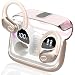 Wireless Earbuds 75hrs Bluetooth 5.4 Headphone Sport, 2026 Bluetooth Earbuds Stereo Deep Bass Over Ear Bud with Earhooks, ENC Noise Cancelling Mic, IPX7 Waterproof Earphone for Gym/Workout, Rose Gold