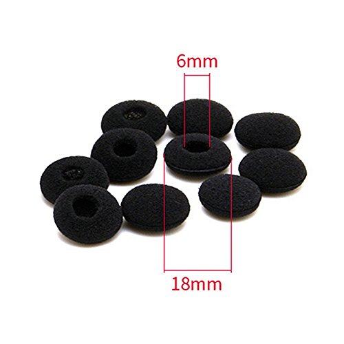 AIRSN 20 Pack Replacement Ear Foam for 18mm Earpiece,Headphone,Two Way Radio Walkie Talkie